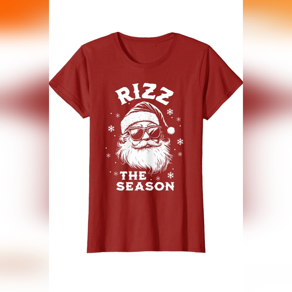Rizz The Season Santa Claus Rizzmas Funny Christmas T-Shirt
